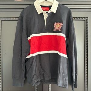 Abercrombie & Fitch Rugby Shirt Navy and Red Men’s Large NWOT